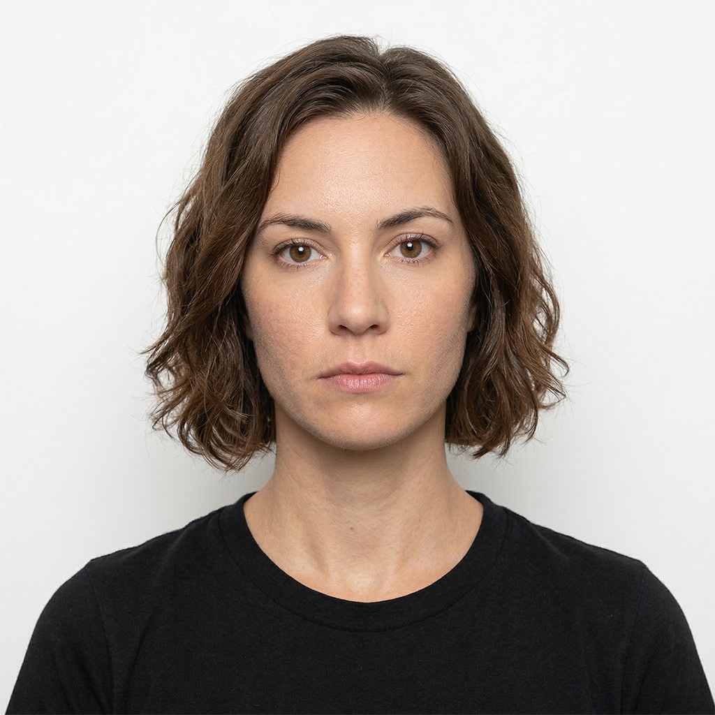 Processed passport photo